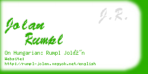jolan rumpl business card